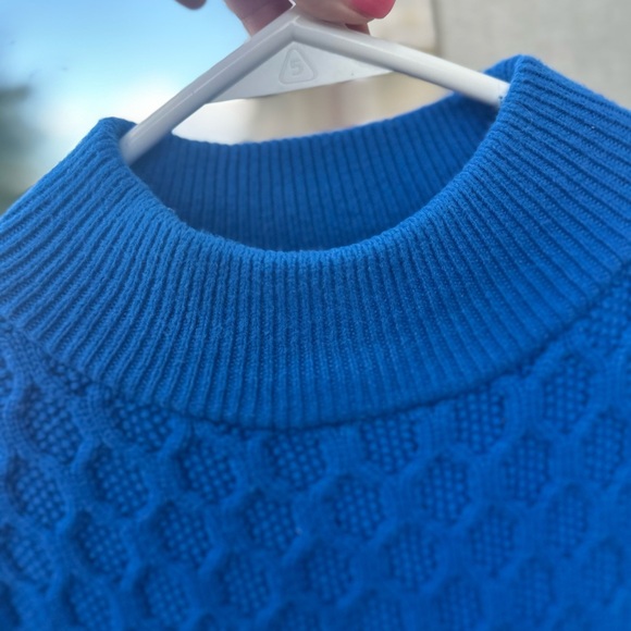 Talbots Vibrant Blue Cowl Neck Sweater Small 19 pit to pit - Picture 3 of 9